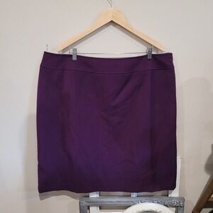 Tahari Women‎ SZ 20W Purple skirt double back vent office career wear night out